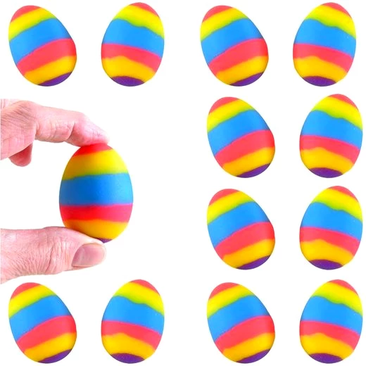 Kögler Flummi 12 hüpfendes Flummi EI bunt Hüpfball Springei Hüpfei Osterei 3,5x4,5